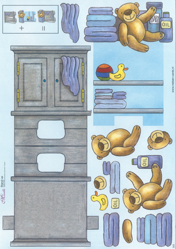 Stand Up Teddies Cupboard Boy - 025N