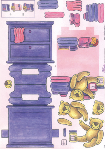 Stand Up Teddies Cupboard Girl - 026N