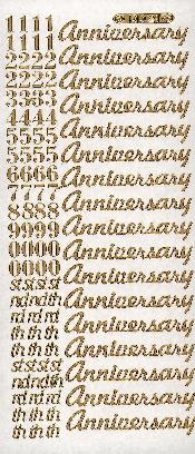 027G-Peel Anniversary and Numbers Gold - DD2179