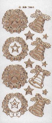 028S-Peel Christmas Wreaths and Bells Silver - DD7004