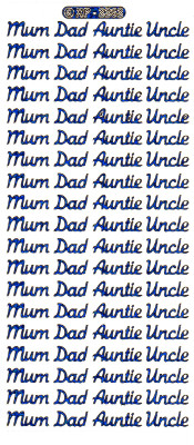 XP2262 Mum Dad Auntie Uncle Holographic Blue