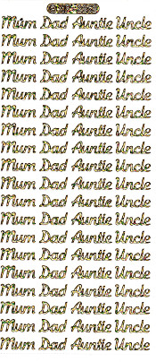 XP2262 Mum Dad Auntie Uncle Holographic Gold