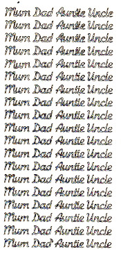 XP2262 Mum Dad Auntie Uncle Holographic Silver