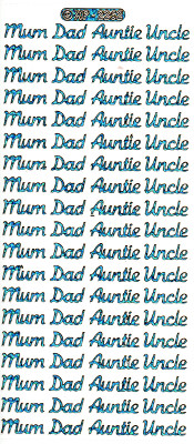 XP2262 Mum Dad Auntie Uncle Holographic Sky Blue