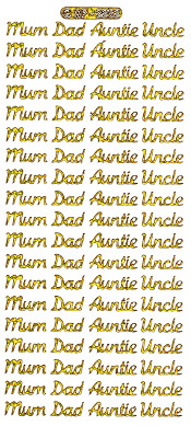 XP2262 Mum Dad Auntie Uncle Holographic Yellow