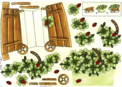 Wheel Barrow Of Flowers - 033N