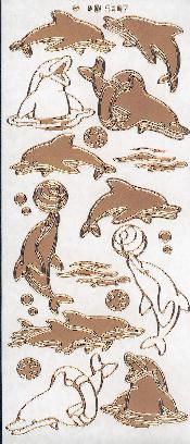 054G-Peel Dolphins Gold - DD5807