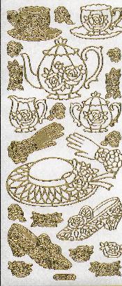 064S-Peel Tea Hat Gloves Shoes Silver - 9390139