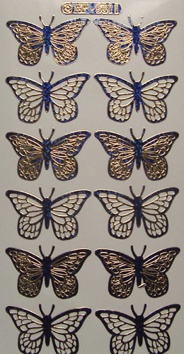 070B-Peel Butterflies Holographic Blue - XP5811