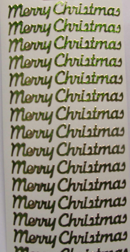 077GR-Peel Merry Christmas Holographic Green - XP2706