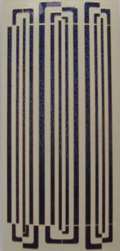 078B-Peel Straight Lines and Corners Holographic Blue -XP6573