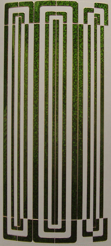 078GR-Peel Straight Lines and Corners Holographic Green -XP6573