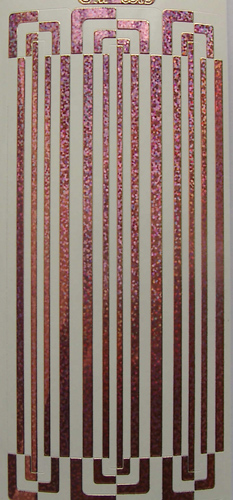 078PK-Peel Straight Lines and Corners Holographic Pink -XP6573