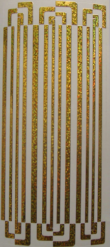 078Y-Peel Straight Lines And Corners Holographic Yellow -XP6573