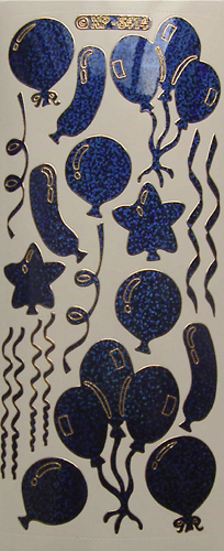 079B-Peel Balloons Holographic Blue - XP6414