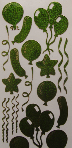 079GR-Peel Balloons Holographic Green -XP6414