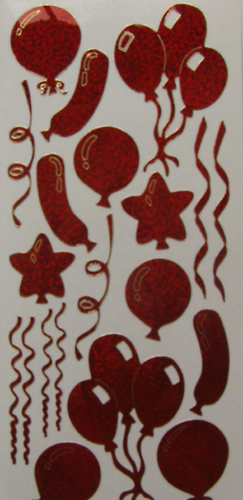 079R-Peel Balloons Holographic Red -XP6414