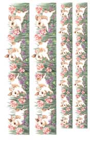 Bunny Borders Rub On - 1004JEF