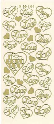 102G-Peel Love Hearts Gold -DD6305