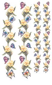 Butterfly Border Rub On - 1020FIT