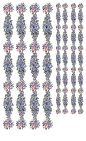 Blue Rose Border Rub On - 1024BUR