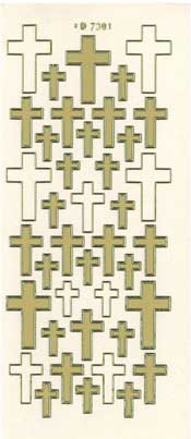 105S-Peel Large and Small Crosses Silver -DD7301