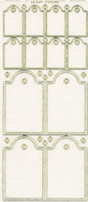 Rounded Rectangle Labels Large and Small Gold Transparent - 110GT-Peel