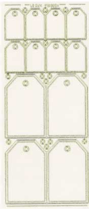 Squared Rectangle Labels Large and Small Gold Transparent - 111GT-Peel