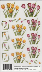 EZ Rub On Translucent Tulips Small - 1159TTIP