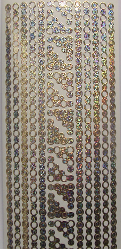 Circular Borders and Corners Holographic Silver - 115S-Peel