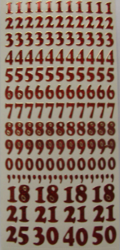 Numbers Holographic Red - 116R-Peel