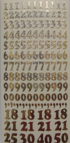 Numbers Holographic Siler - 116S-Peel
