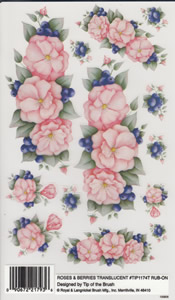 EZ Rub On Translucent Roses and Berries - 1174TTIP