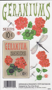 EZ RUB ON Geranium and Dragonfly - 1180TIP