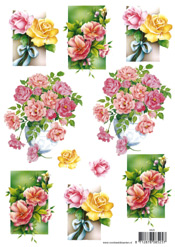 Pink and Yellow Flowers - 118525