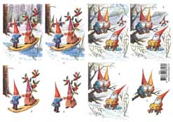 Christmas Theme -Gnomes on the Forrest - 118553