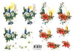 Christmas Candles and Flowers - 118556