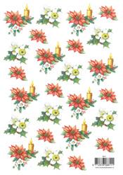 Poinsettia And Candle - 118811