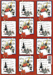 Christmas Music Sheet and Champagne - 118943