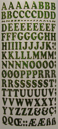 118GR-Peel Capital Letters Holographic Green -XP1551