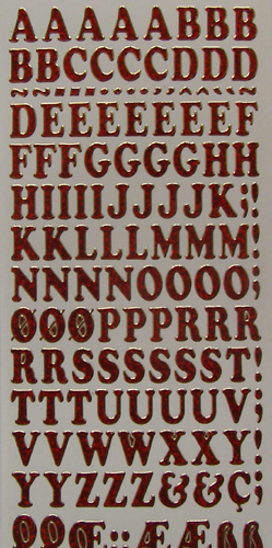 118R-Peel Capital Letters Holographic Red -XP1551
