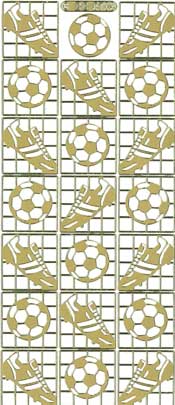 Footballs and Football Boots Gold - 119G-Peel