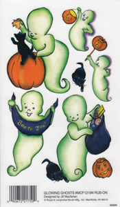 EZ Rub Ons Glow in The Dark Glowing Ghosts - 1219NMCF