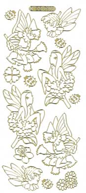 Fairies on flowers and on mushrooms Silver - 122S-Peel