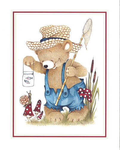 Cute Bear Fishing size 10 x 8 - 1234188