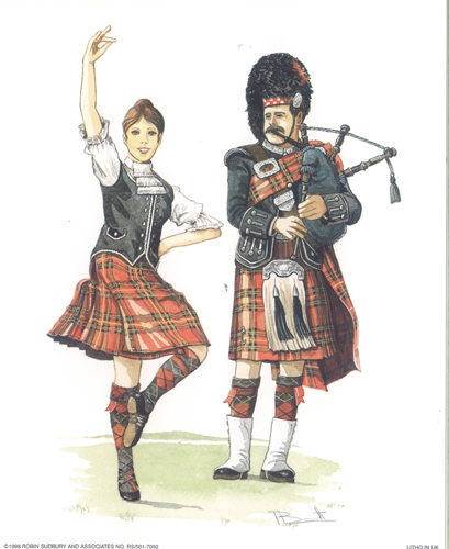 Bagpipes and Dancer 10 x 8 - 123427