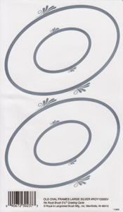 EZ Rub On Old Oval Frames Large Silver - 1259SVROY