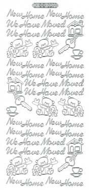 We Have Moved /New Home Silver - 127S-Peel