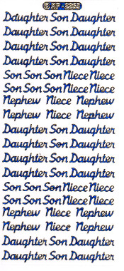 Daughter Son Nephew Niece Holographic Blue - 129B-Peel