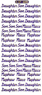 Daughter Son Nephew Niece Holographic Purple - 129PU-Peel